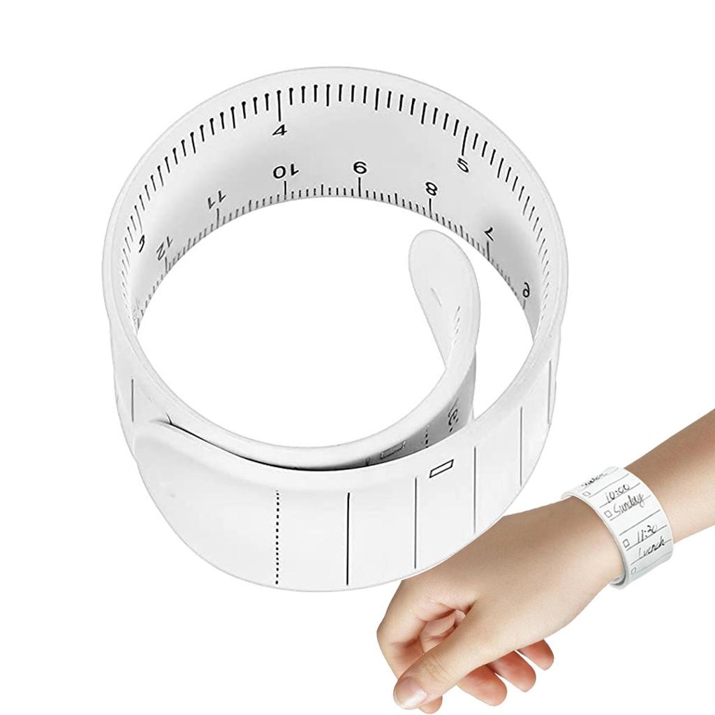 Wearable Notepad Silicone Wrist Band Reusable Reminder Bracelet Waterproof to Do List Stap and Ruler Erasable For Meeting School