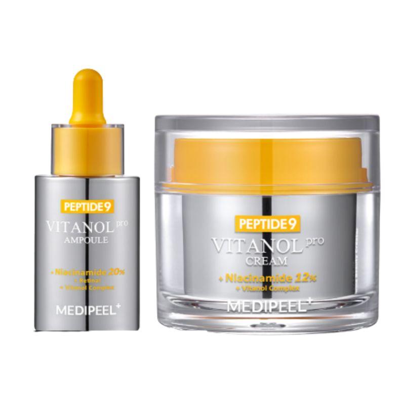 

MEDI-PEEL Peptide 9 Vitanol Pro Set 2 Week Dark Spot Brightening Care Ampoule Cream Set Korean Skincare 1