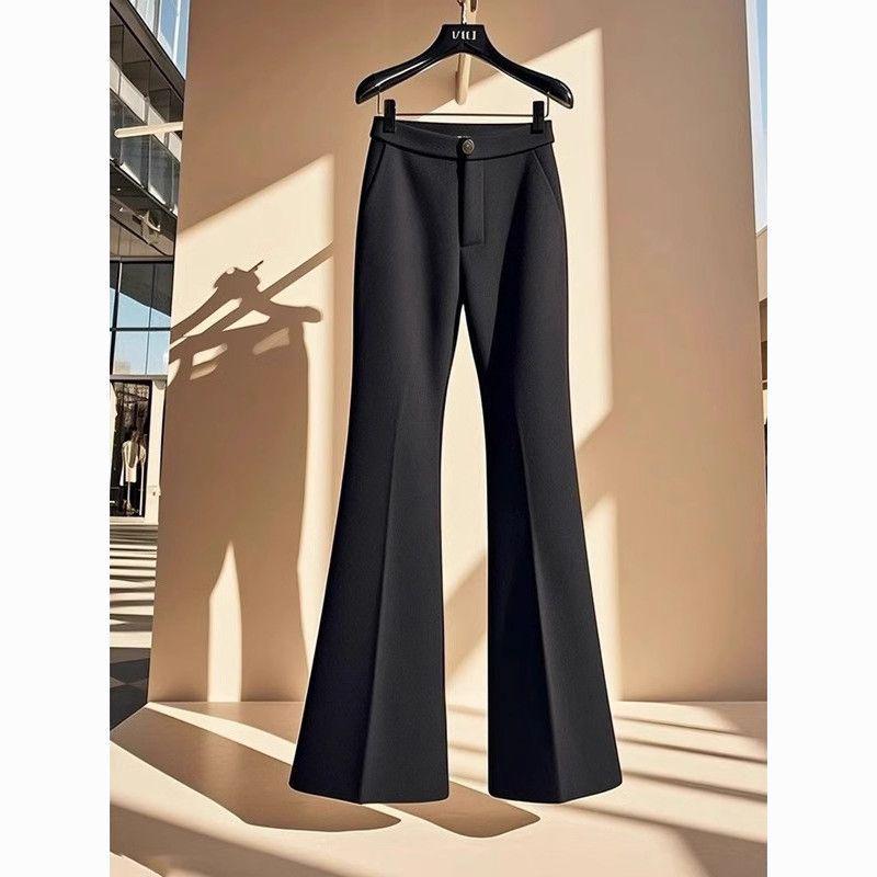 Versatile Slimming High-Waist Women's Cropped Flared Pants - Autumn Style