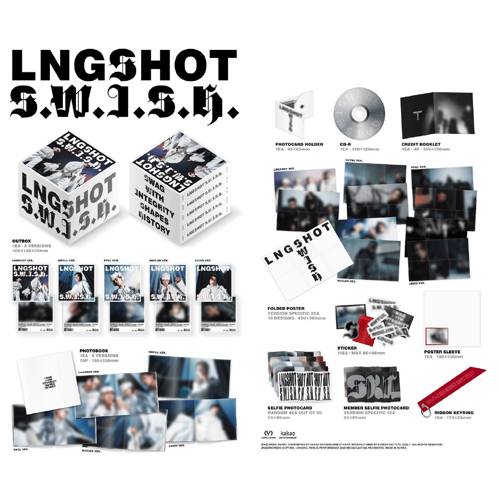 Pre-order LNGSHOT EP Album S.W.I.S.H. Standard Ver. & SHOP POB