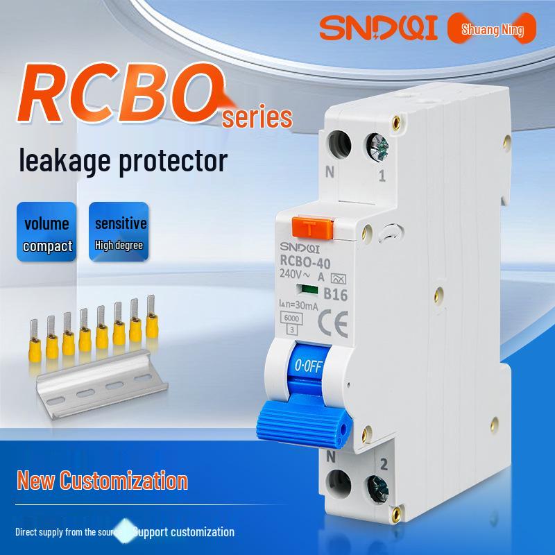 High-Sensitivity RCBO Miniature Circuit Breaker with Multiple Specifications