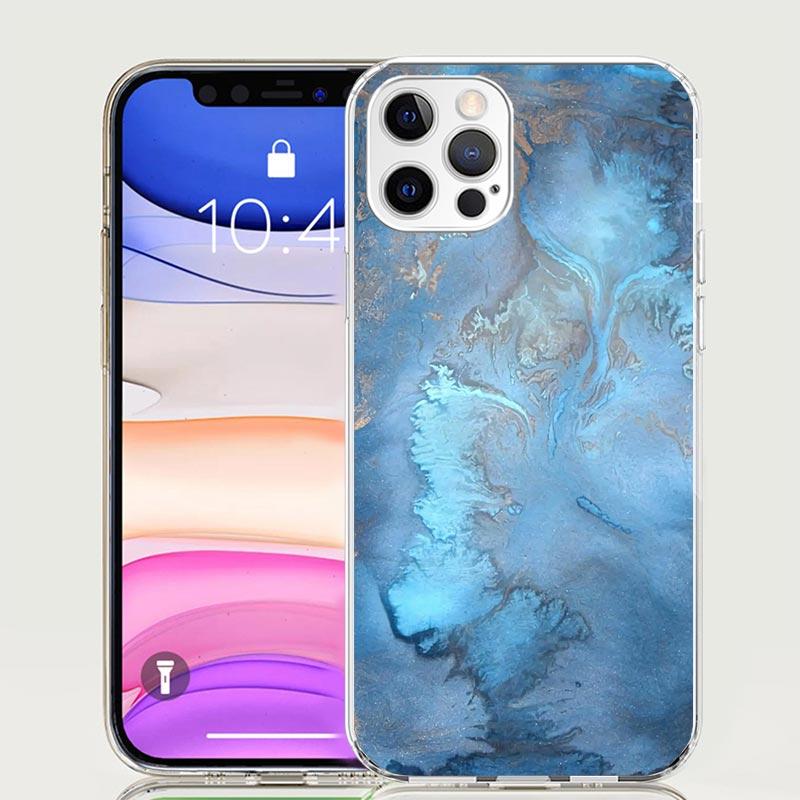 

Granite Marble Phone Case for Apple iPhone 17 Air 16 15 Plus 14 + 13 Mini 12 11 Pro Max 7 8 SE 16Max Soft Shell Cover Coque 17 A iPhone 14 Plus