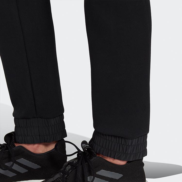 Adidas Style Warm Sweatpants with Cuffed Ankles Women Bottoms Black GR3744