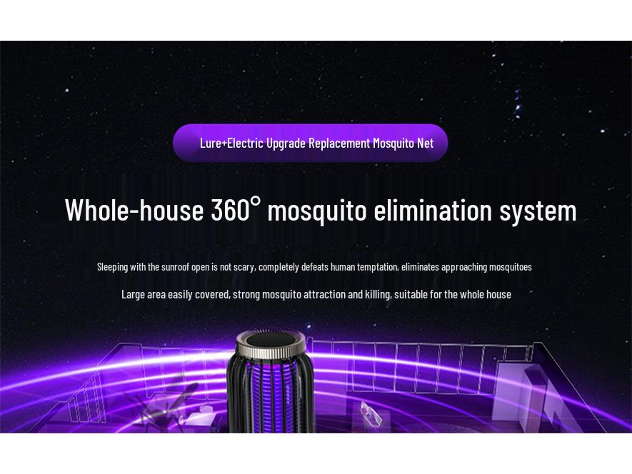 USB Mosquito Killer Lamp: Purple Light Attraction and Electric Shock for Indoor Use