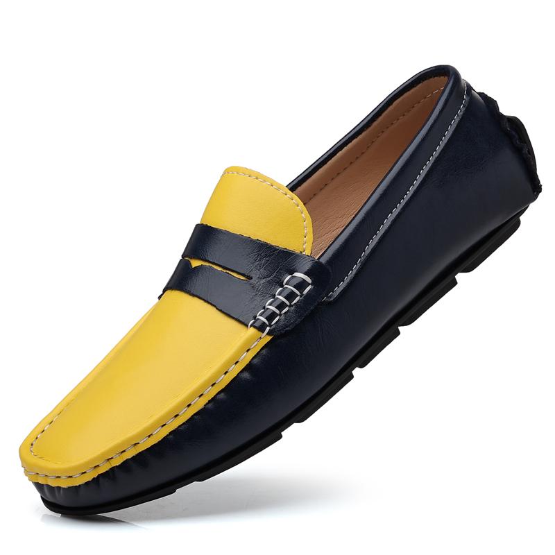 MAEDEF Scarpe Eleganti Scarpe Casual alla Moda Uomo Mocassini Lussuosi in Pelle Traspiranti Slip-on Scarpe da Barchetta da Uomo Mocassini Scarpe da Guida