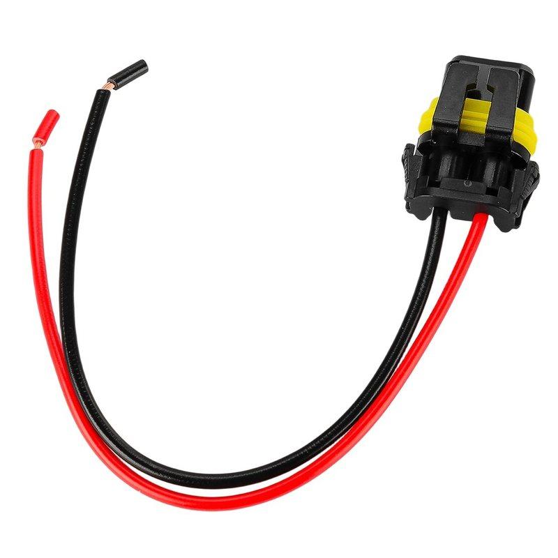 2Pcs Car 9012 HIR2 Head Light Lamp Bulb Connector Wire Wiring Harness Plug Pigtail 12V