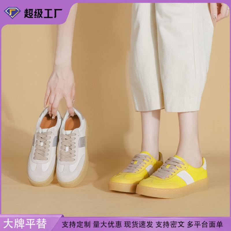 Grape mother 2025 autumn new thick-soled German training shoes women's shoes soft soles are not tired feet small people increase height casual sho