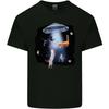 Cat Abduction Alien UFO Unisexs Light Cotton TShirt