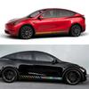 2 Stück Auto Seitenstreifen Seitenstreifen Schürzen Grafiken Vinyl Aufkleber Decals Für Tesla Model Y Auto Karosserie Aufkleber Decal Zubehör