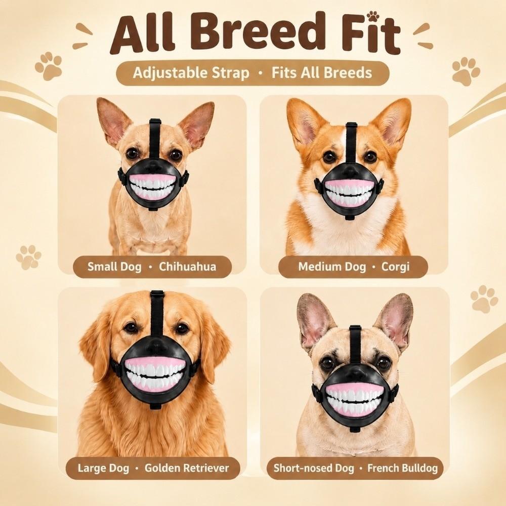 Adjustable Pet Mouth Cover Breathable Dog Costume Muzzle Novelty Funny Dog Muzzle Pet Party