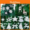 Elegantes Weihnachtsbaum-Anhänger-Set mit schimmernden Rentier- und Schneeflocken-Kugeln