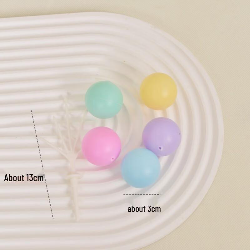 ZISIZ Macaron Bear Balloon Cake Topper Set