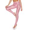 Womens Plus Size Glossy Stirrup Leggings High Waist Elastic Waist Tummy Control Gym Yoga Workout Pants