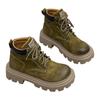 High-top Boots, Autumn Thick-soled Work Boots, Soft Leather Women's Boots and Women's Shoes