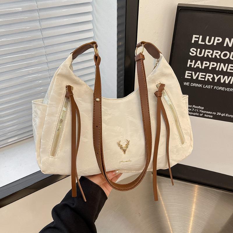 

Popular textured bag women s new new product fashionable versatile shoulder to work commuting out messenger bag белый