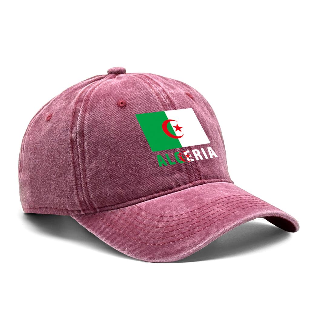 Flag Of Algeria Caps 100% Cotton Snapback Baseball Hat Man Caps Fit Simple Adjustable Baseball Caps One Size Fits All
