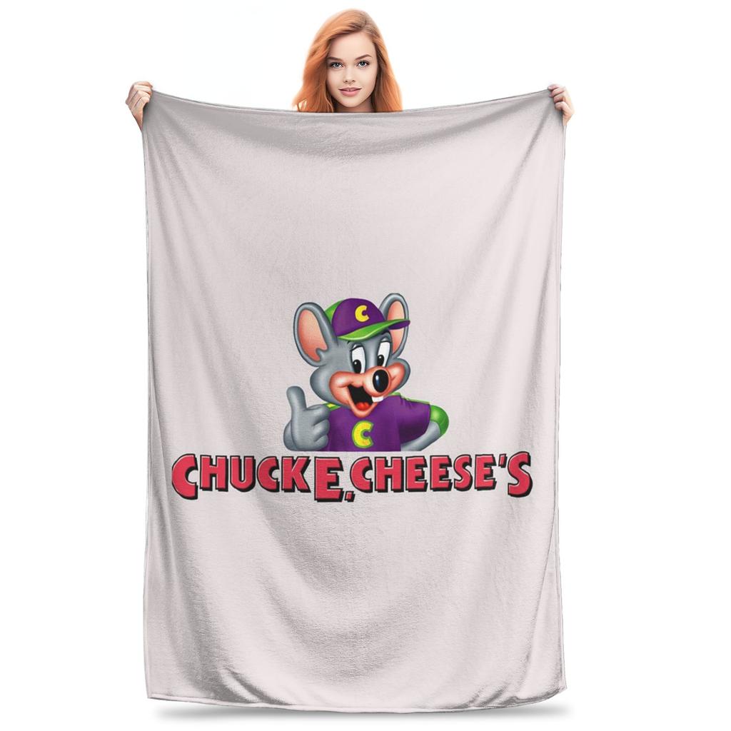 Chuck E Cheese Blankets Lightweight Fleece Sofa Throw Blanket for Home Bedroom Office Throws Bedspread Quilt
