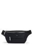 BOSS Grained Faux Leather Belt Bag with Embossed Logo, Men's, One Size, Black