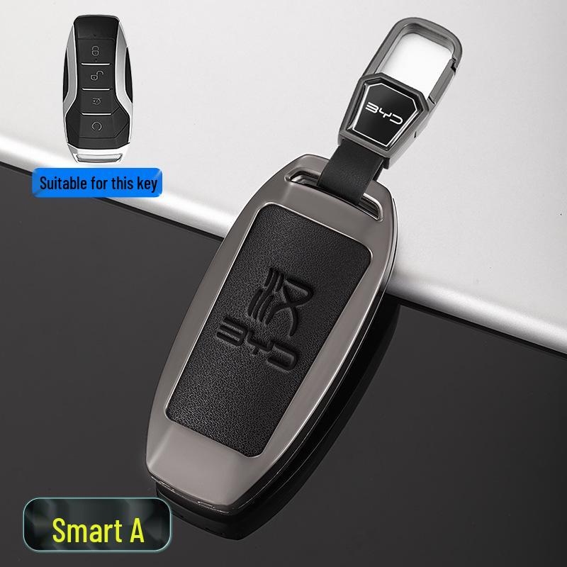 Compatible Key Cover for 2022 BYD Han DM-i EV Genesis Edition - Metal Shell Buckle