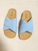 Cross-strap Knitted Slippers Women's Summer Wear New Retro Thick-bottomed Beach Vacation Cool Slippers