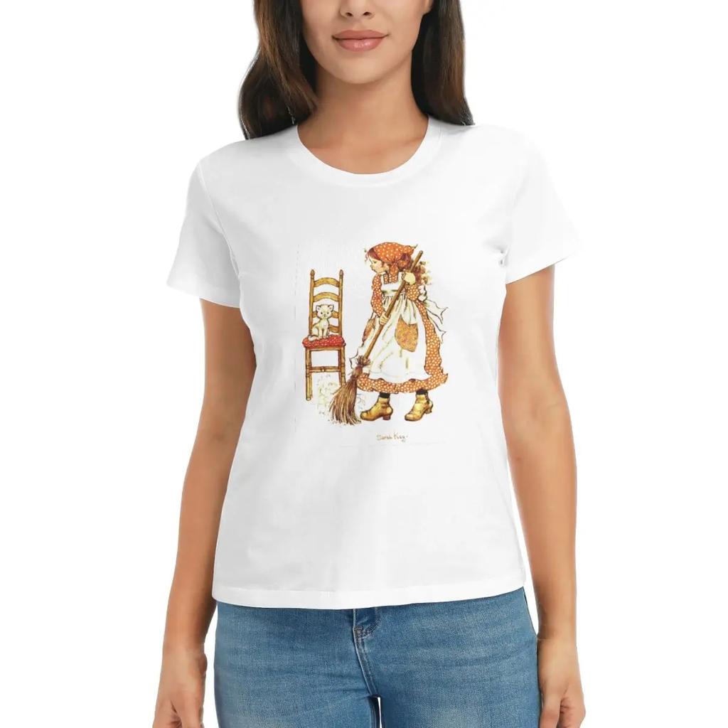 Women TShirt Sarah Kay Swing Girl Summer Short Sleeve Tees ONeck Cotton T Shirts Clothes Tops Streetwear