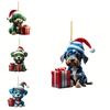 Charming Dog Acrylic Christmas Tree Ornament Decorative Pendant For Festive Holidays