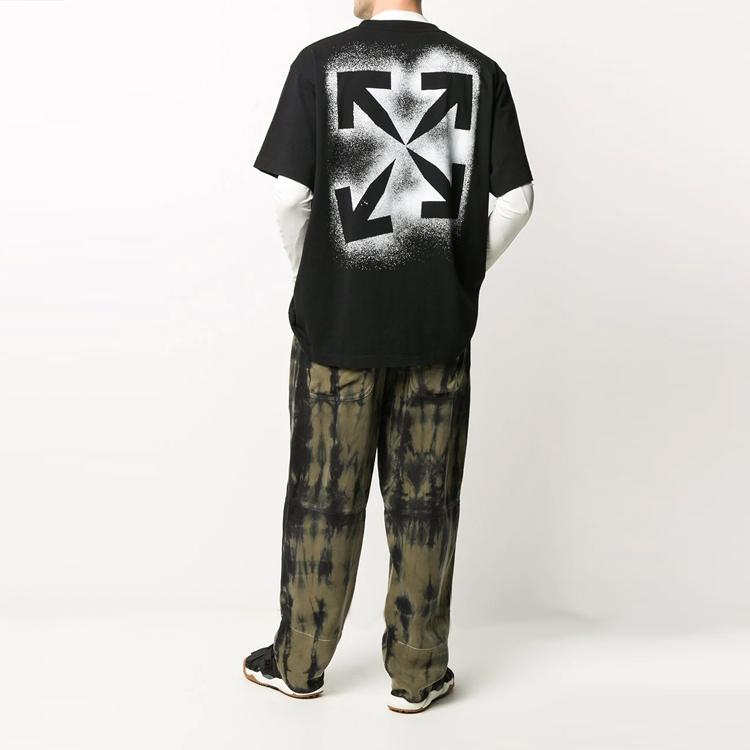 Off-White Stencil Logo T-Shirt Black Men Tops OMAA038E20JER0031001