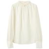 SanCai Women's Elegant Stand-Up Collar Lantern Sleeve Blouse