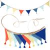 Fade Resistant Cotton Crepe Fabric Bunting Triangle Pennant Children's Room Wall Hanging Party Accessories