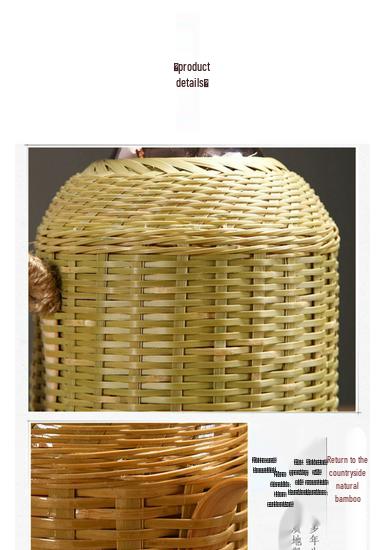 Bamboo Rattan Hot Water Bottle & Retro Thermos for Winter Tea Gatherings
