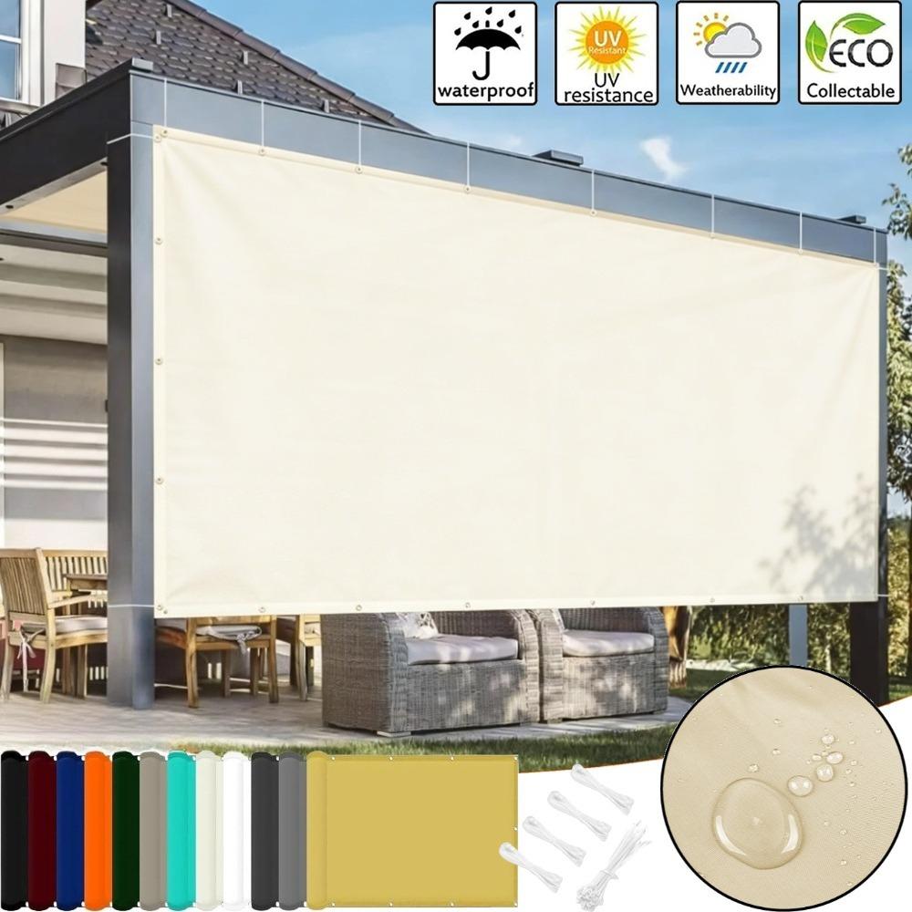 Pergola Sun Shade Sail with Grommets Waterproof Shade Cloth 95% UV Resistant Garden Canopy Privacy Screen Camping Shade Cover