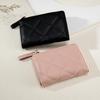 Women's Multifunctional Large Capacity Wallet - Solid Color, Small Diamond Design, Multi-Color Card Holder & Coin Purse for Autumn/Winter