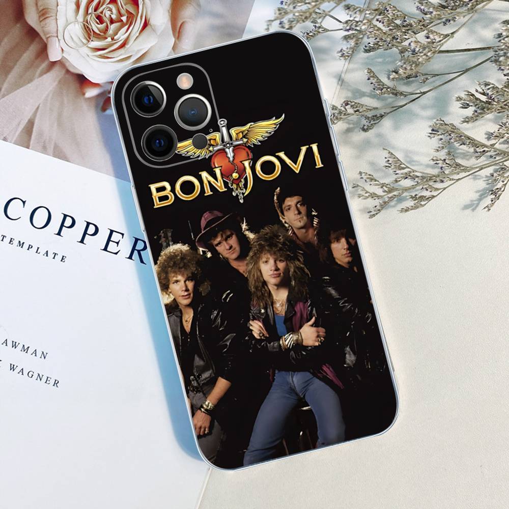 Rock Band B-Bon Classic J-JoviS For IPhone 17 16 15 14 13 12 11 Pro Max Plus Mini Funda For Transparent Cover