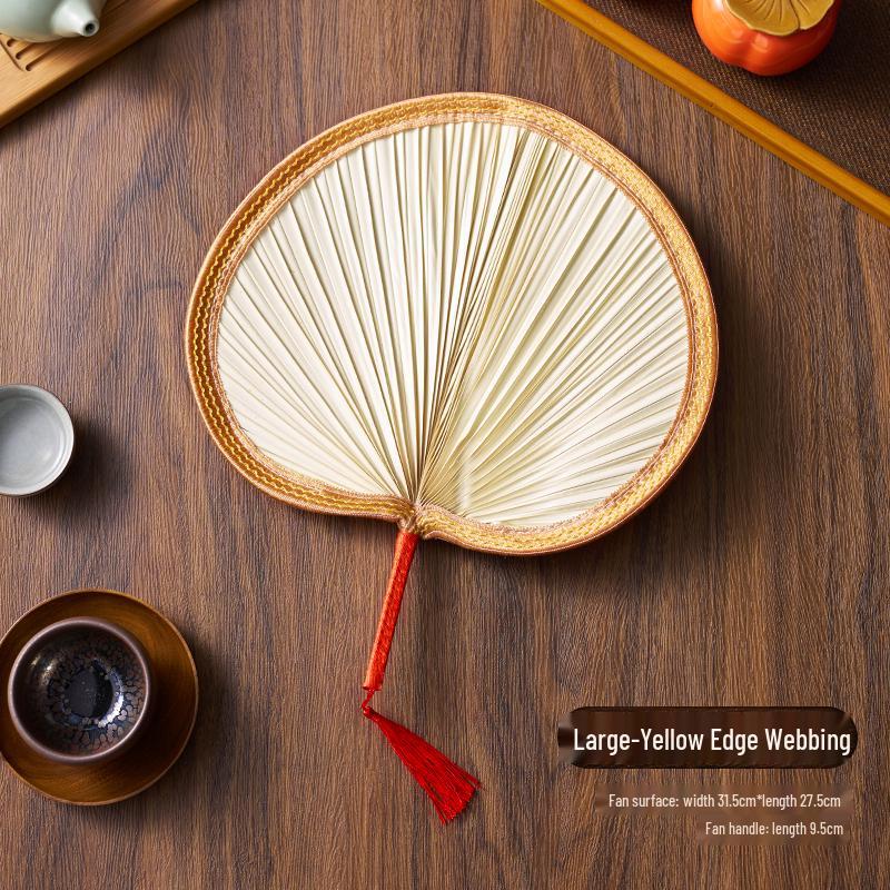 Handwoven Cattail Fan: Traditional Chinese Palm Leaf Fan for Summer