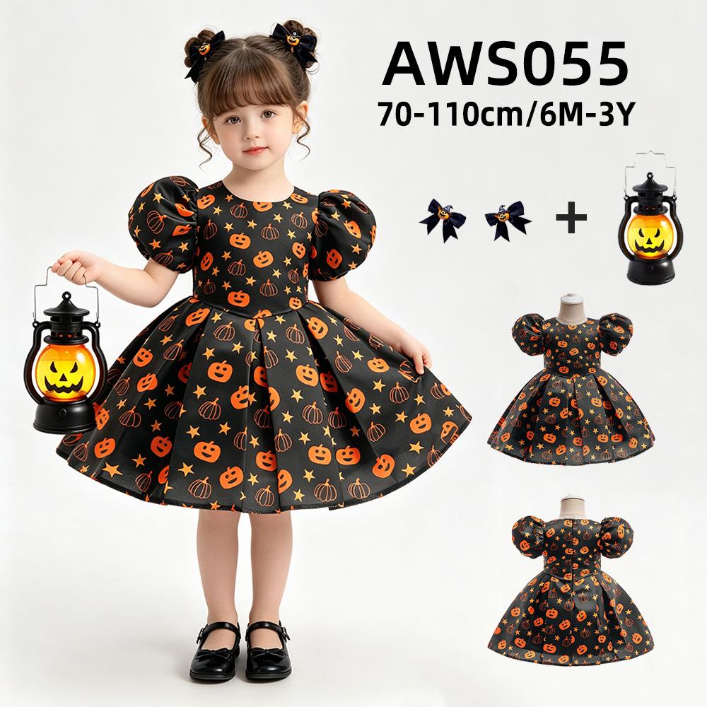 Satijnen Prinsessenjurken Collectie voor Kinderen, Halloween Meisjes Rollenspel Formele Jurk