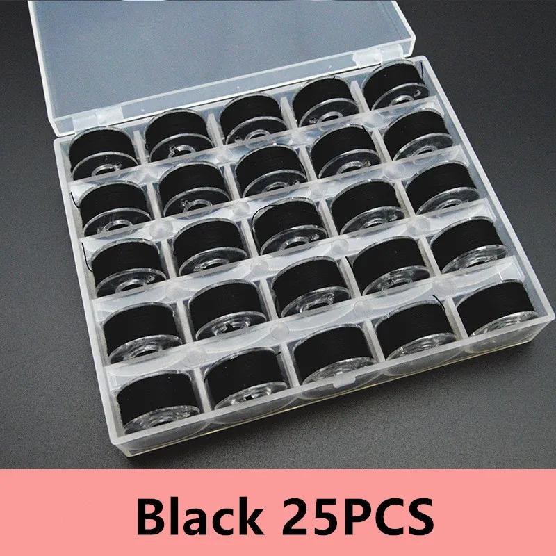 25/36 Colors Set Bobbin Thread Polyester Thread Spools Sewing Machine Bobbins With Storage Box For Embroidery Sewing Accessories