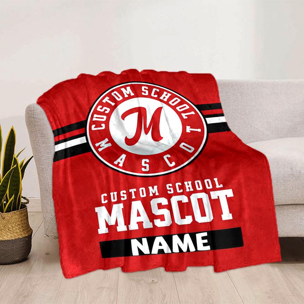 Custom School Mascot Name Home Customize Your Name Blankets Comfortable Soft Lightweight Allseason Multipurpose Blanket For Picnics Sofas Offices Beds