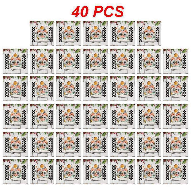 10~50PCS Printed Placemat Wear-resistant And Scratch-resistant Durable Cozy Kitchen Decoration Insulated Placemat Clear Pattern