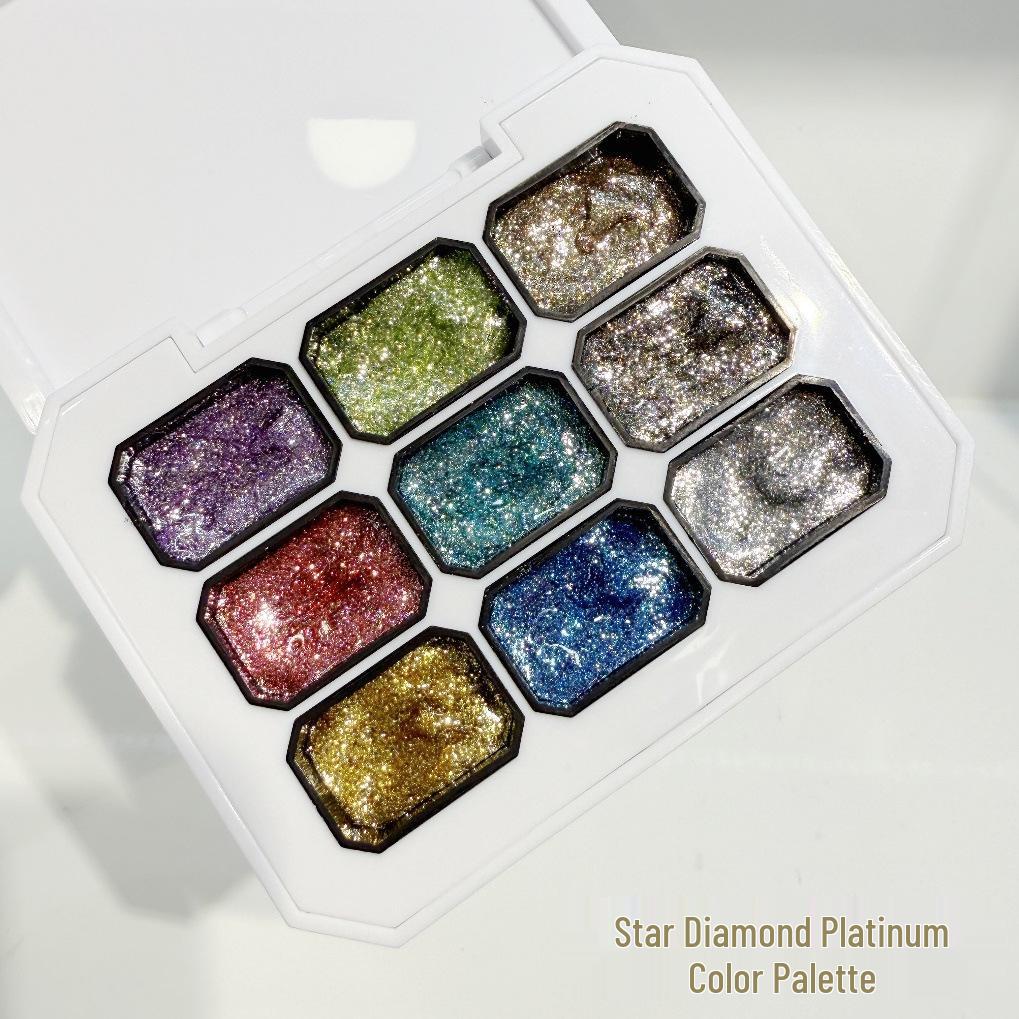 Nuovo Gel Pat Pat: Nove Griglie Nail Art Colore Solido Pittura Blush 2024 - Sfumato Saturo Gradiente, Non Richiede Lavaggio