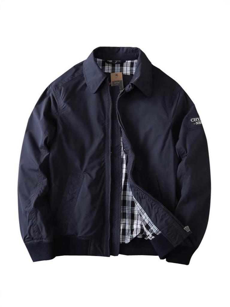 Herren Herbst/Winter Schlanke Passform Windjacke: Business Casual, Vielseitig, Doppellagige Reversjacke.