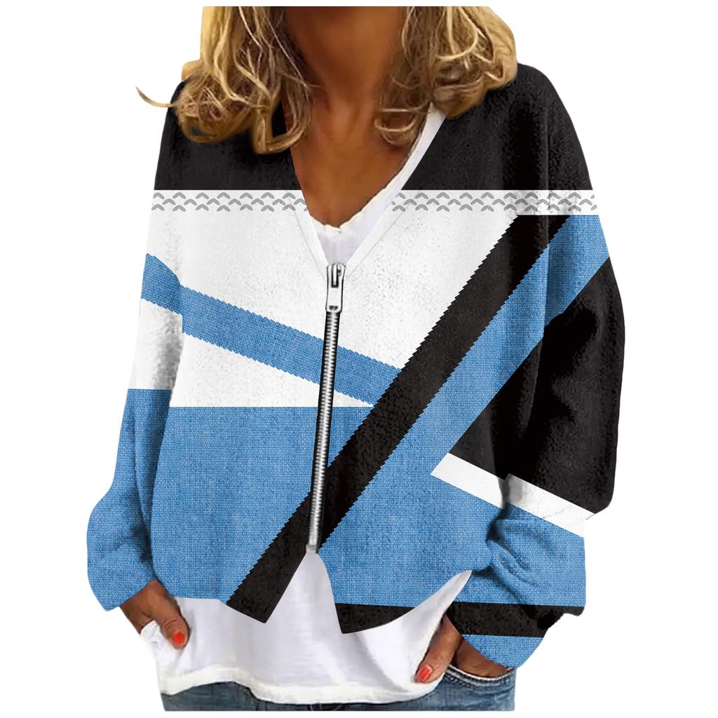Womens Zip Up Sweaters Sweatshirts Long Sleeve Oversized Jackets Soft Casual Loose Tunic Tops
