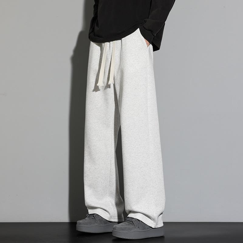 

Men s Wide-Leg Loose-Fit Trousers: Spring & Autumn Sweatpants with Velvet Lining 3XL