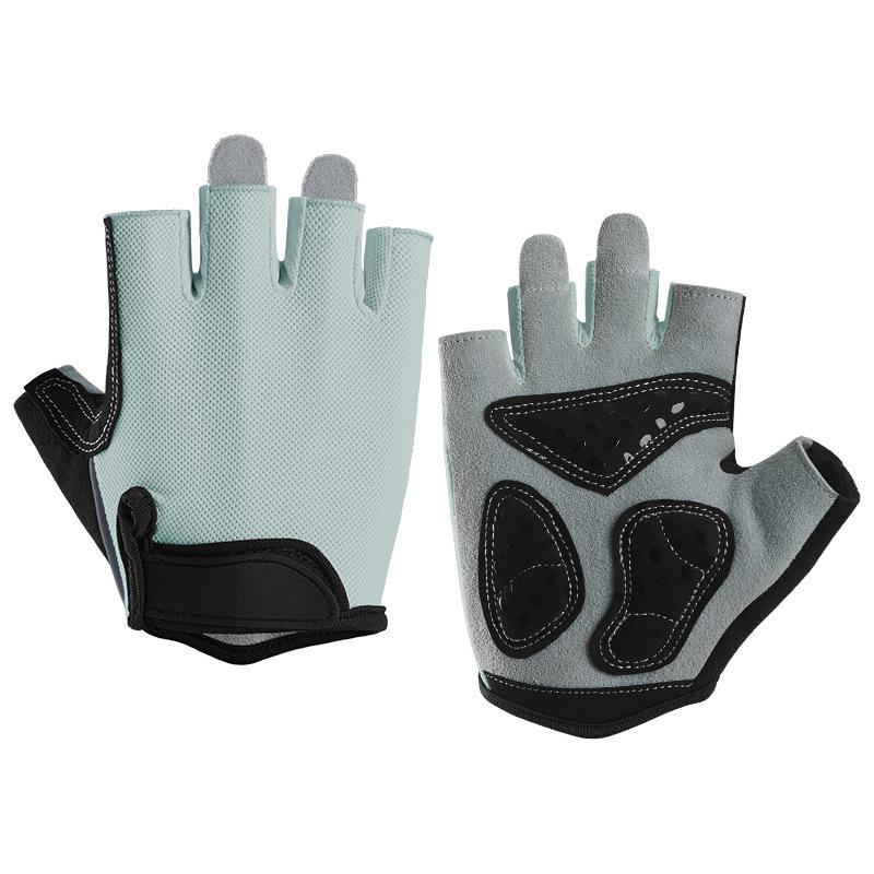 Bicycle Cycling Gloves Half Finger Spring and Summer Men and Women Road Mountain Bike Gloves Short Finger Anti Slip Shock Absorbing Bicycle Equipment