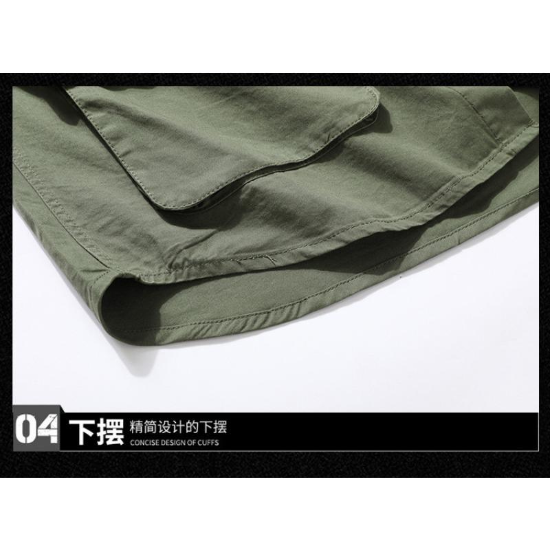 Vintage Loose Fit Long Sleeve Cotton Work Shirt For Men