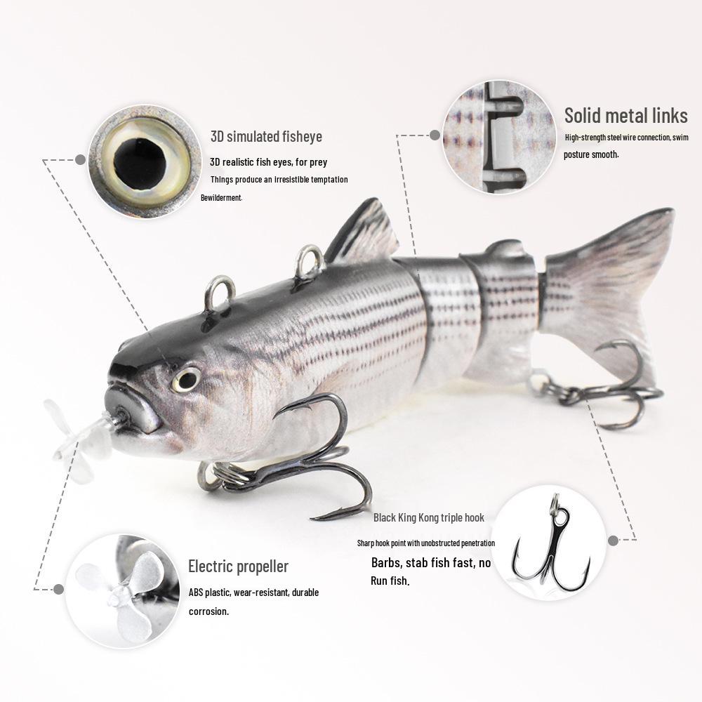 Esca Intelligente Automatica da Nuoto 130mm 35g: Robot Pesce Elettronico con Elica