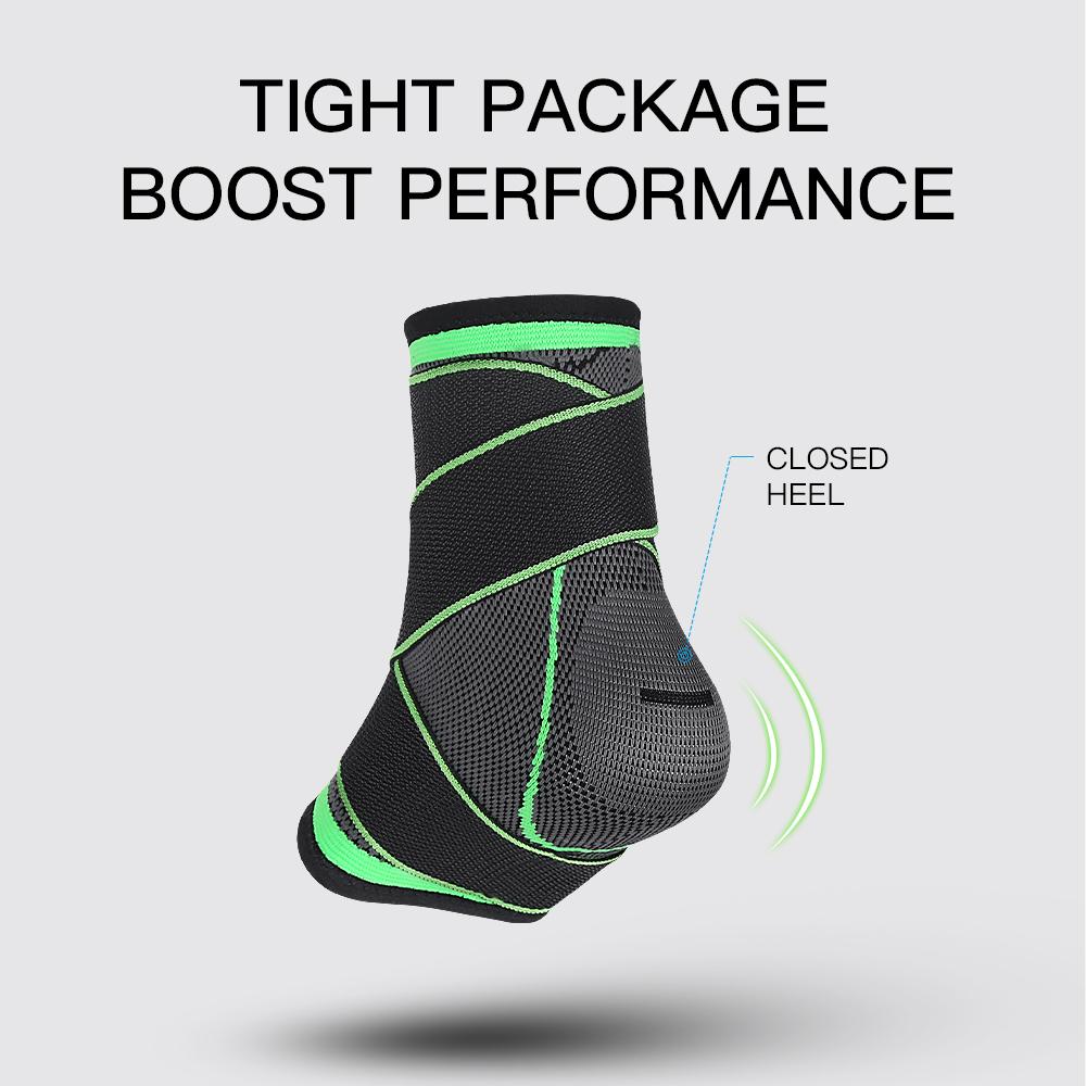 1 PZ Cavigliera Elastica a Trama 3D Manicotto di Supporto a Compressione per Sport Palestra Fitness Protezione Piede