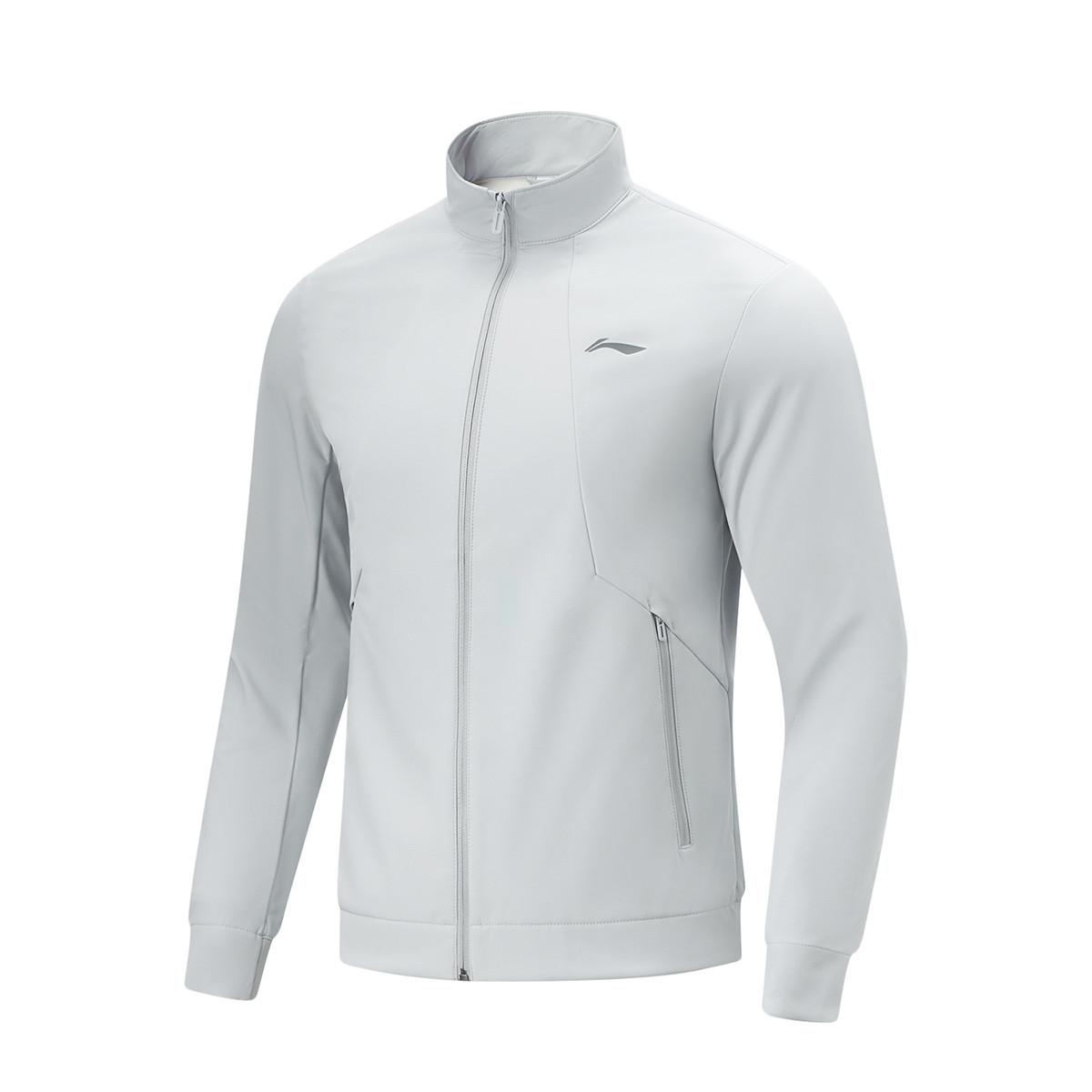 

Li-Ning Водоотталкивающая теплая тканая куртка с воротником-стойкой Мужские куртки Серо-бежевый AJDU147-1 M