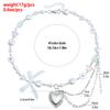 Dopamine Love Pendant Necklace Sweet Mori Collarbone Chain Xiaohongshu Bow Item Jewelry Women