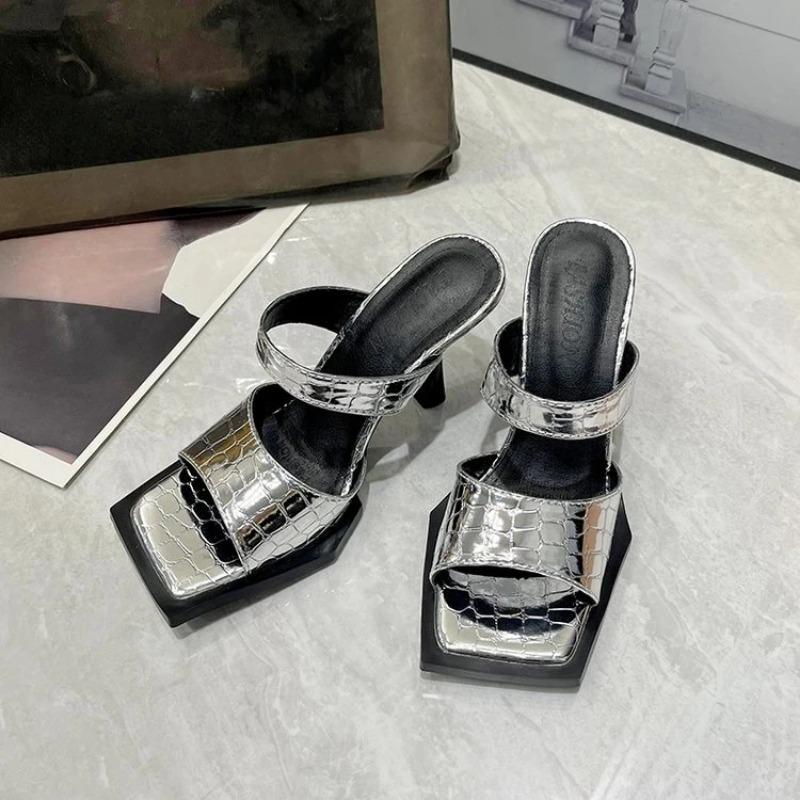 Women's Shoes Slippers High Heels Sandals Woman Slides Sexy Stiletto Heels Luxury Designer Elegant Party Dress