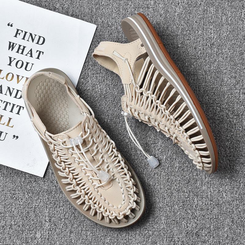 Men's Woven Casual Beach & Outdoor Sandals - Roman Style Water & Wading Shoes
